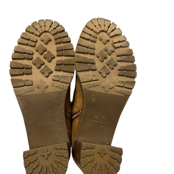 Nine West Brown Ankle Boots with Cream Fur Size 9 - Picture 6 of 6